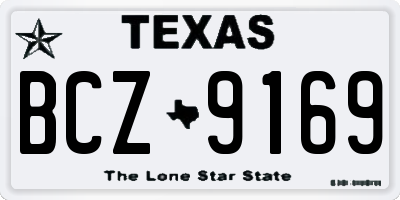 TX license plate BCZ9169