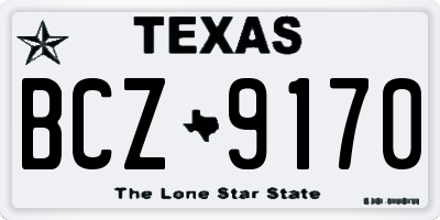 TX license plate BCZ9170