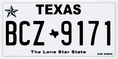 TX license plate BCZ9171