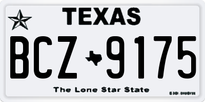 TX license plate BCZ9175