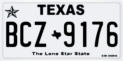 TX license plate BCZ9176