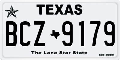 TX license plate BCZ9179