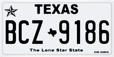 TX license plate BCZ9186