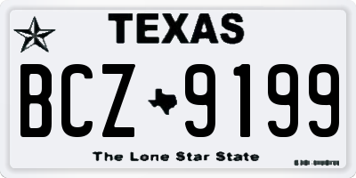 TX license plate BCZ9199