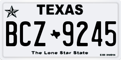 TX license plate BCZ9245