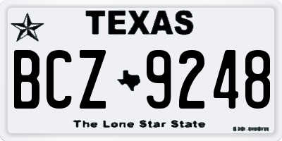 TX license plate BCZ9248
