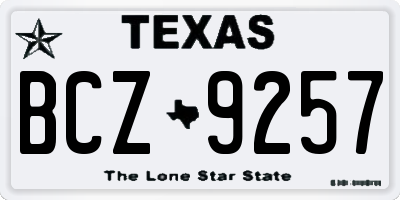 TX license plate BCZ9257