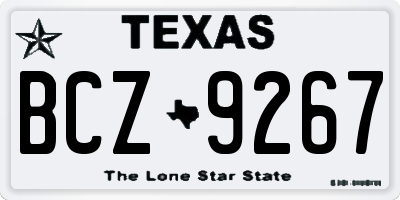 TX license plate BCZ9267