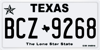 TX license plate BCZ9268
