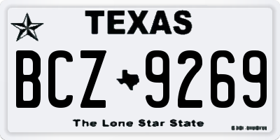 TX license plate BCZ9269