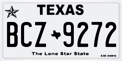 TX license plate BCZ9272