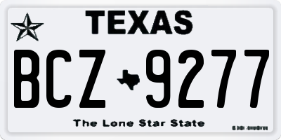 TX license plate BCZ9277