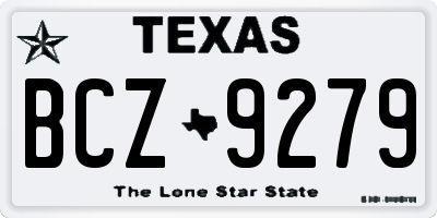 TX license plate BCZ9279