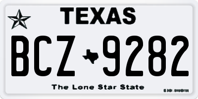 TX license plate BCZ9282