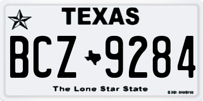 TX license plate BCZ9284