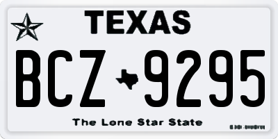 TX license plate BCZ9295