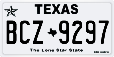 TX license plate BCZ9297