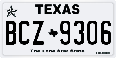 TX license plate BCZ9306