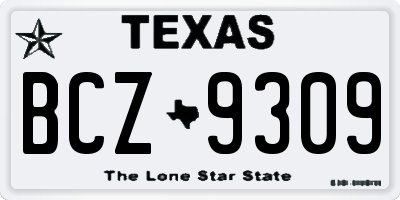TX license plate BCZ9309