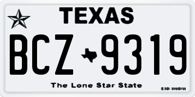 TX license plate BCZ9319