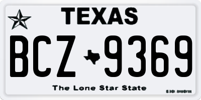 TX license plate BCZ9369