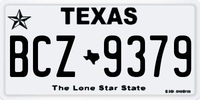 TX license plate BCZ9379