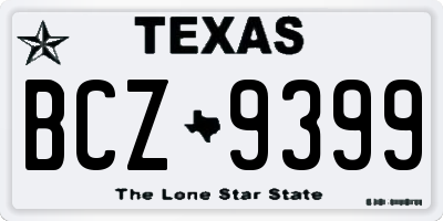 TX license plate BCZ9399