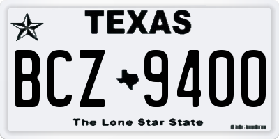 TX license plate BCZ9400
