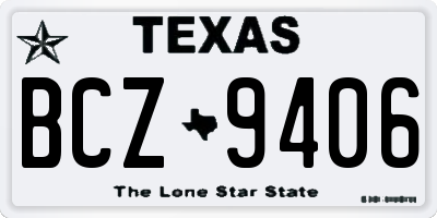 TX license plate BCZ9406