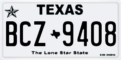 TX license plate BCZ9408