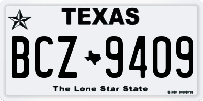 TX license plate BCZ9409