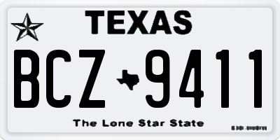 TX license plate BCZ9411