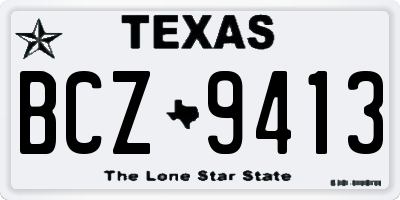 TX license plate BCZ9413