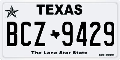 TX license plate BCZ9429