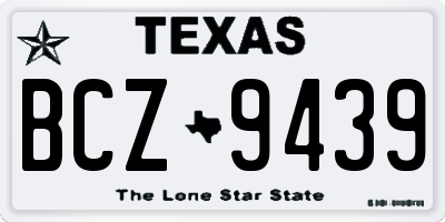TX license plate BCZ9439
