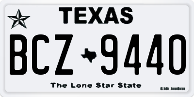 TX license plate BCZ9440