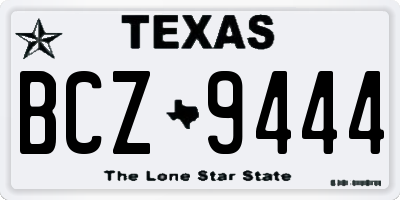 TX license plate BCZ9444
