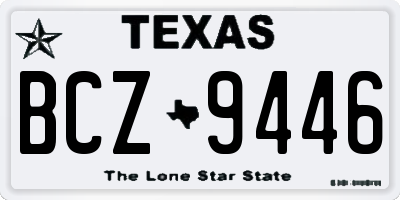 TX license plate BCZ9446