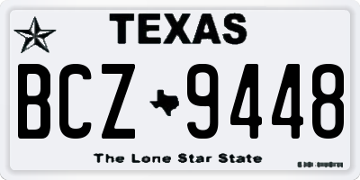 TX license plate BCZ9448