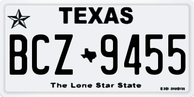 TX license plate BCZ9455
