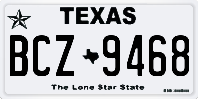 TX license plate BCZ9468