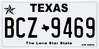 TX license plate BCZ9469
