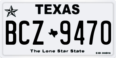 TX license plate BCZ9470