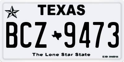 TX license plate BCZ9473