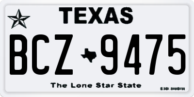 TX license plate BCZ9475