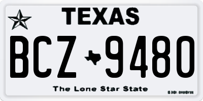 TX license plate BCZ9480
