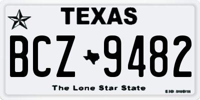 TX license plate BCZ9482