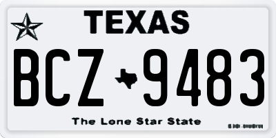 TX license plate BCZ9483