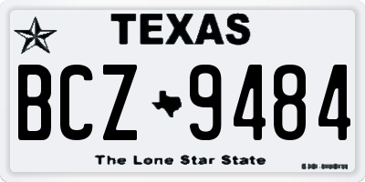 TX license plate BCZ9484