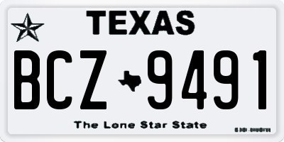 TX license plate BCZ9491